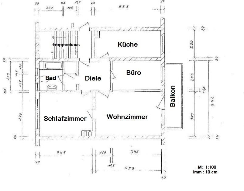 +++ 3-Zi.-Whg in sehr zentraler Lage mit Balkon +++