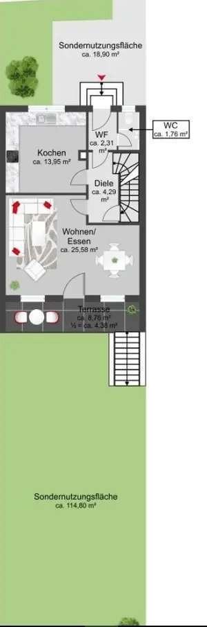 +++ Renovierungsbedürftiges Reihenmittelhaus mit Garten +++