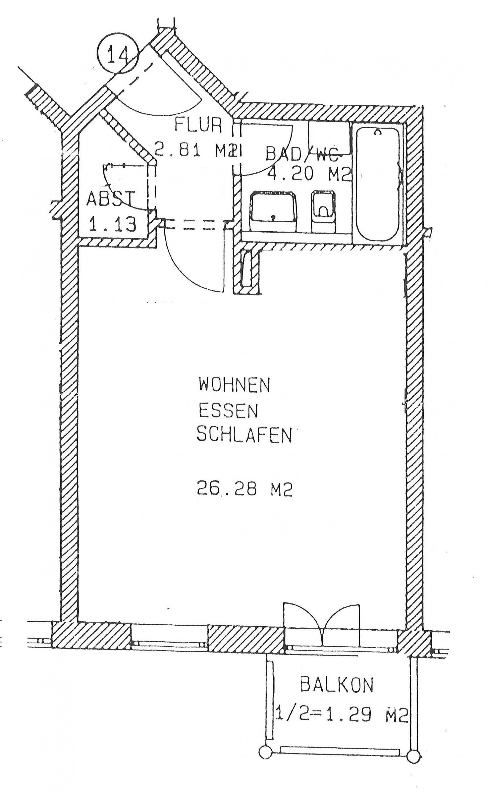 +++ Gelegenheit! Praktisches 1-Zi.-Appartement mit Balkon und TG-Stellplatz +++