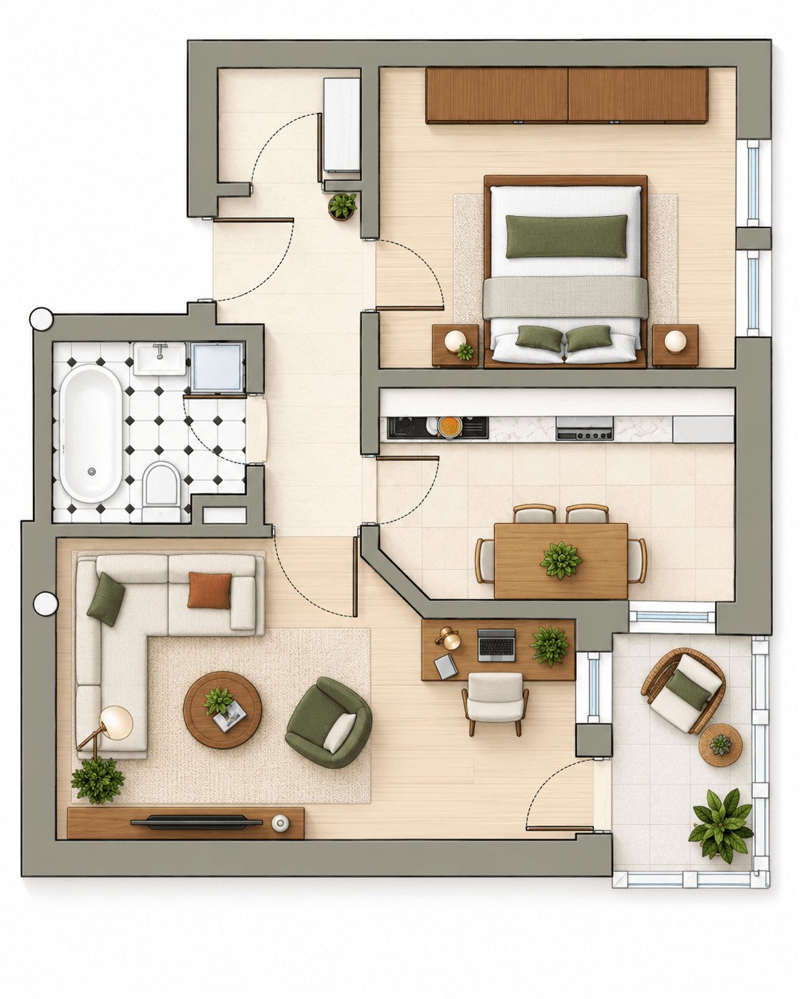 +++2 Zimmer-Wohnung mit Südost-Loggia im Zentrum+++