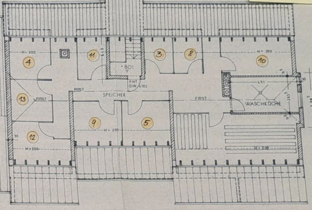 Aufteilungsplan Dachgeschoss